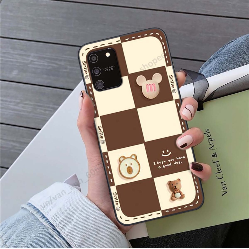 Ốp lưng Samsung S10 Lite hình gấu, kẹo dễ thương cute