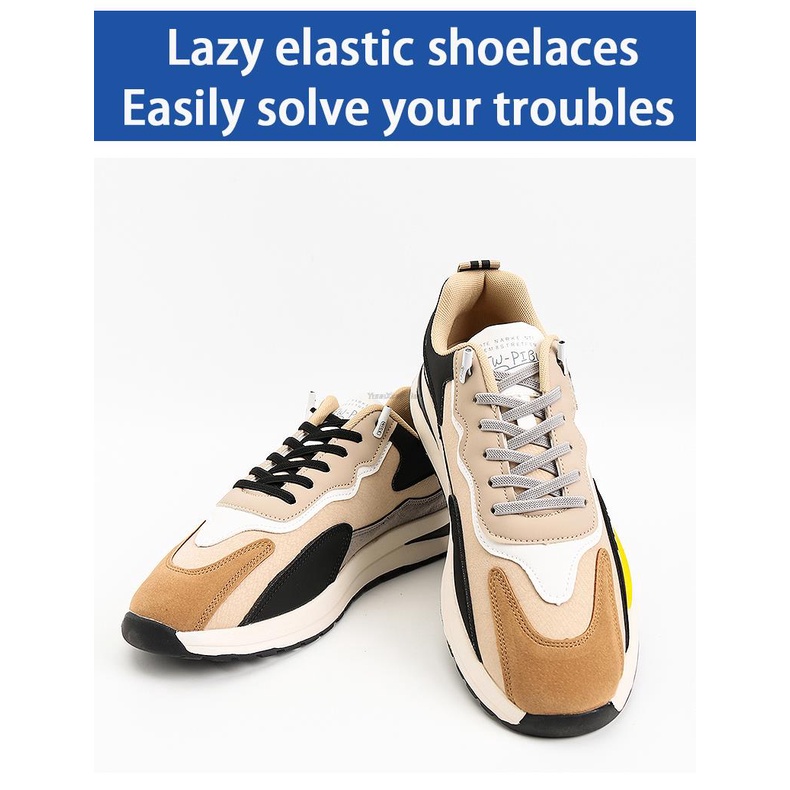 Dây Giày Co Giãn Không Cần Buộc Tiện Lợi Dành Cho Trẻ Em Và Người Lớn