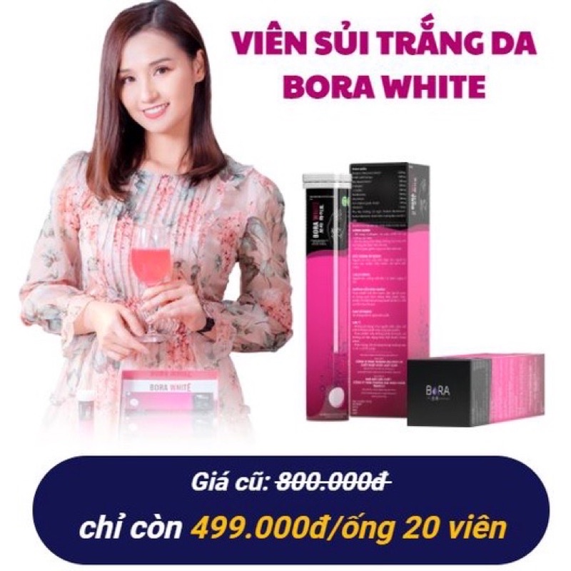 Viên uống trắng da Bora White Hàn Quốc Hàng chuẩn Lọ 20 viên