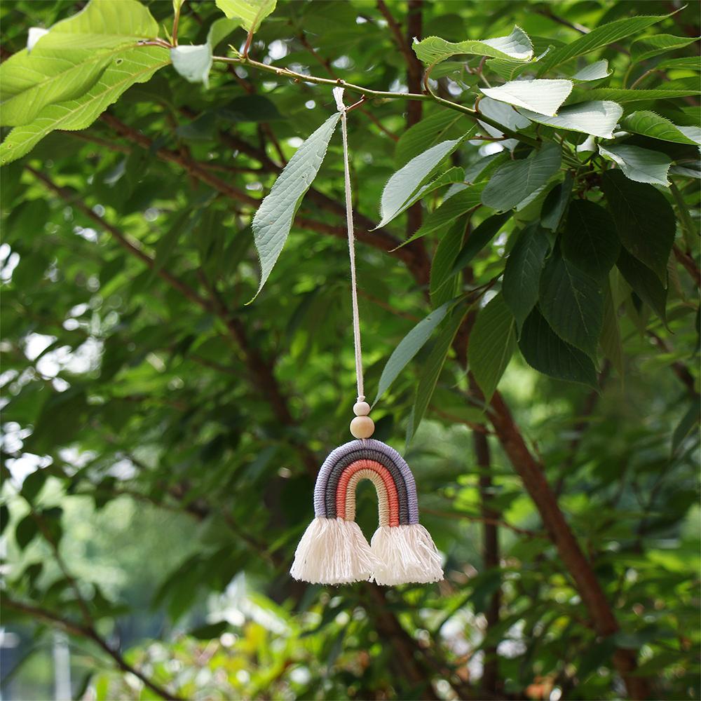 Phụ Kiện Trang Trí Cửa Sổ Xe Hơi Màu Cầu Vồng Phong Cách Boho