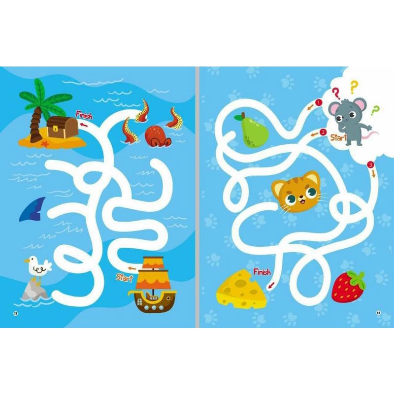 COMBO 4 cuốn Trò chơi Mê Cung Tìm Kiếm phát triển trí tuệ- phiên bản Wipe Clean: Viết xóa được. Tặng kèm 2 bút