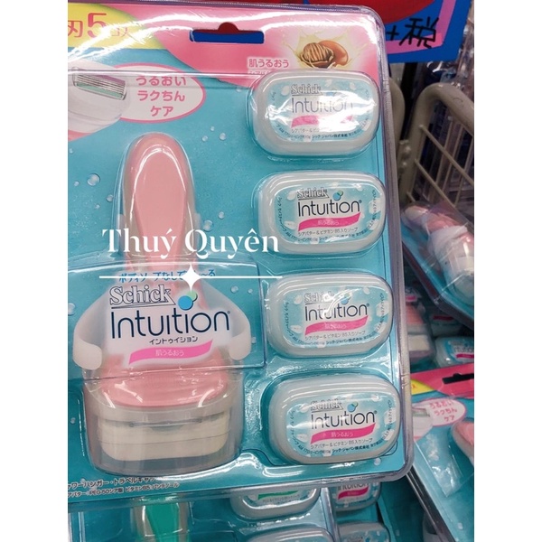 DAO CẠO KÈM 4 ĐẦU THAY INTUITION SCHICK NHÂT BẢN