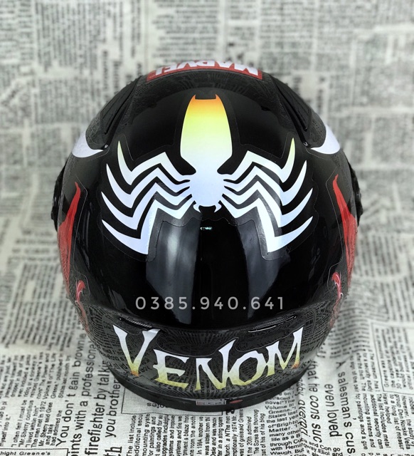 [THANH LÝ] Mũ Fullface GXT 1 kính đen bóng lên tem VENOM bao ngầu, bao lên tem, bảo hành 12 tháng