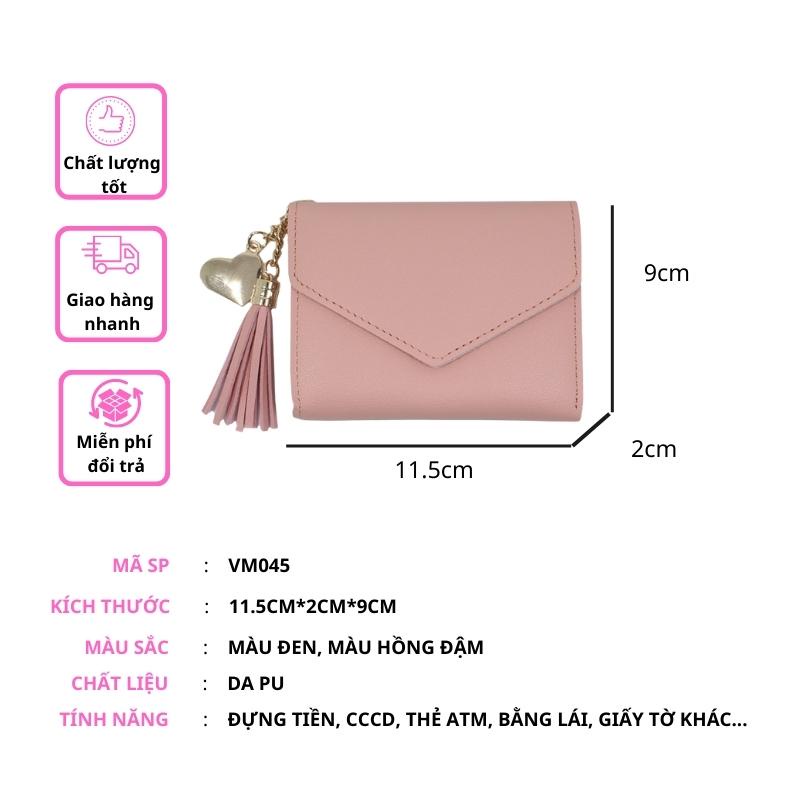Ví nữ cute đẹp nhỏ gọn cầm tay cao cấp nhiều ngăn giá rẻ bỏ túi da PU OLUKA STORE VN045