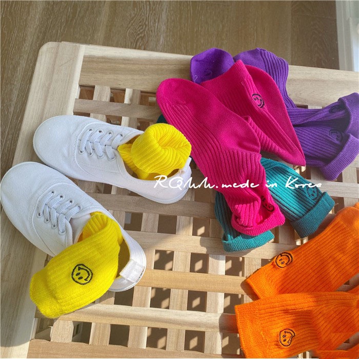 Set 3 cặp vớ cotton phối màu trơn xinh xắn dành cho bé