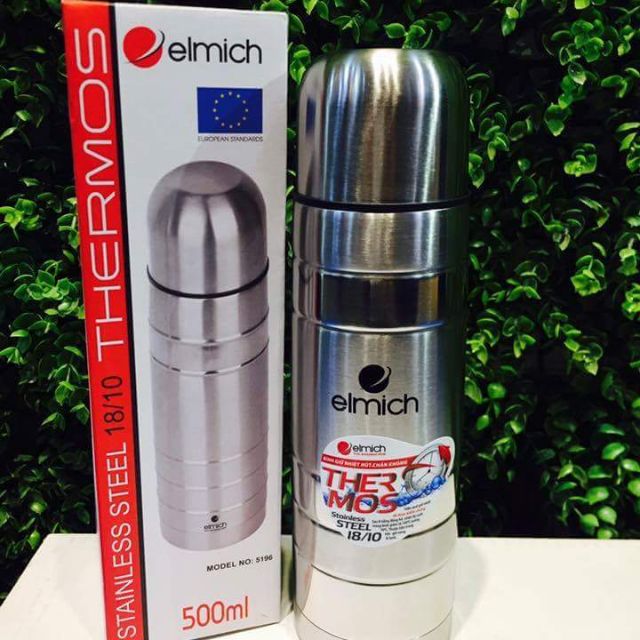 Phích giữ nhiệt inox cao cấp 3 lớp Elmich 2245196 500ml (Bạc)