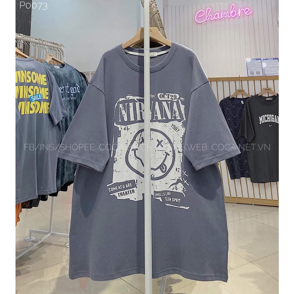 Áo Thun Nam Nữ  Form Rộng Hàn Quốc Mặt Cười Dày Mịn Thoáng Mát Thiết Kế Thời Trang Kiểu Dáng Năng Động Trẻ Trung