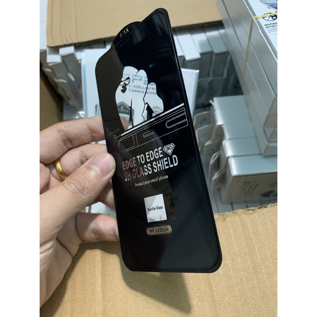 Kính Cường Lực iPhone 3D Kingkong WK Design Full Màn Hình Từ iPhone x đến iPhone 14