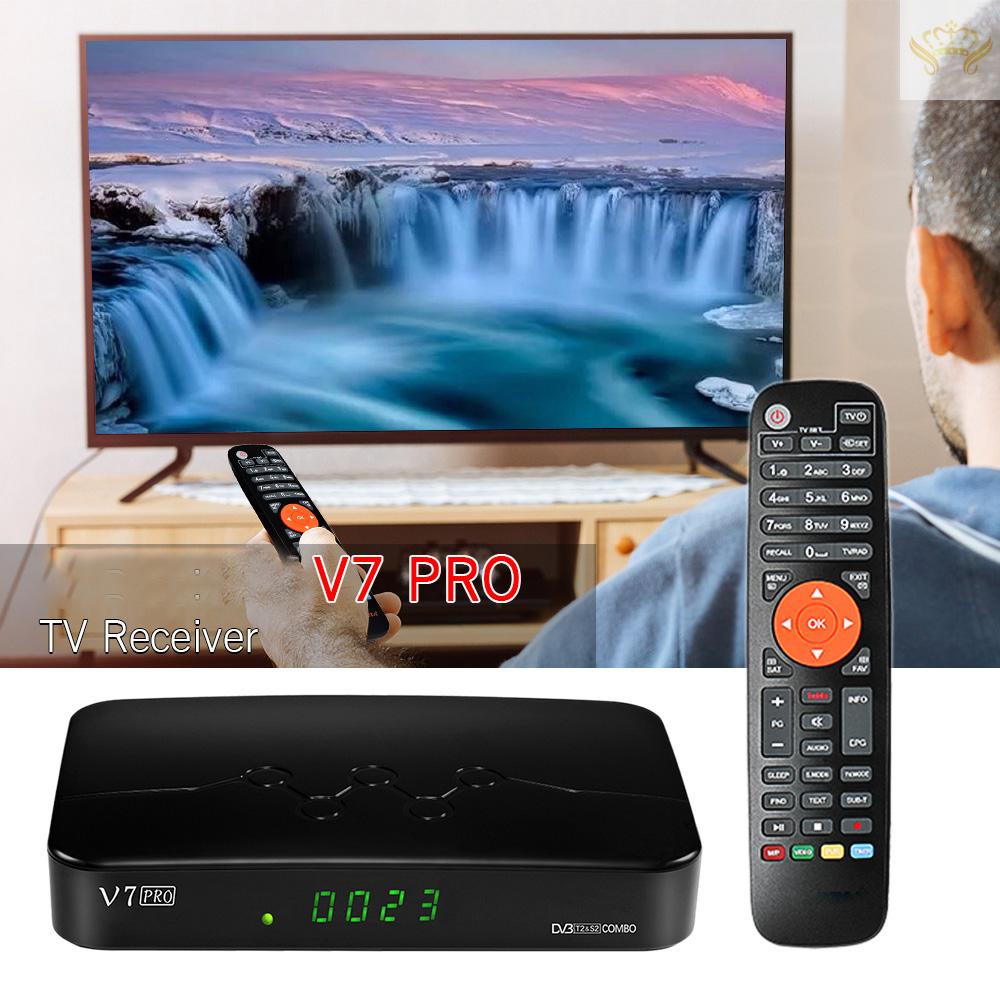 Bộ Thu Tín Hiệu Truyền Hình DVB-S/S2/S2X+T/T2 1G Bit RAM Hỗ Trợ H.265 V7 PRO