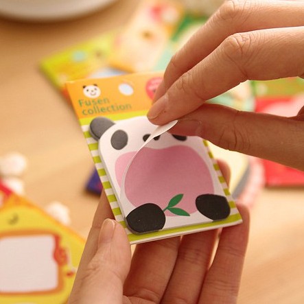 Giấy note cute dán ghi chú hình động vật dễ thương - 20 tờ