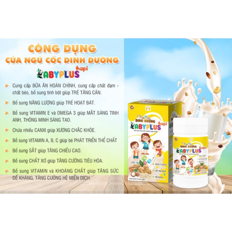 Ngũ cốc Baby Plus❤Mua 1 Tặng 2❤Ngũ Cốc Dinh Dưỡng Babyplus Hapi - Giúp Tăng Cân - Tăng Chiều Cao - Phát Triển Trí Tuệ