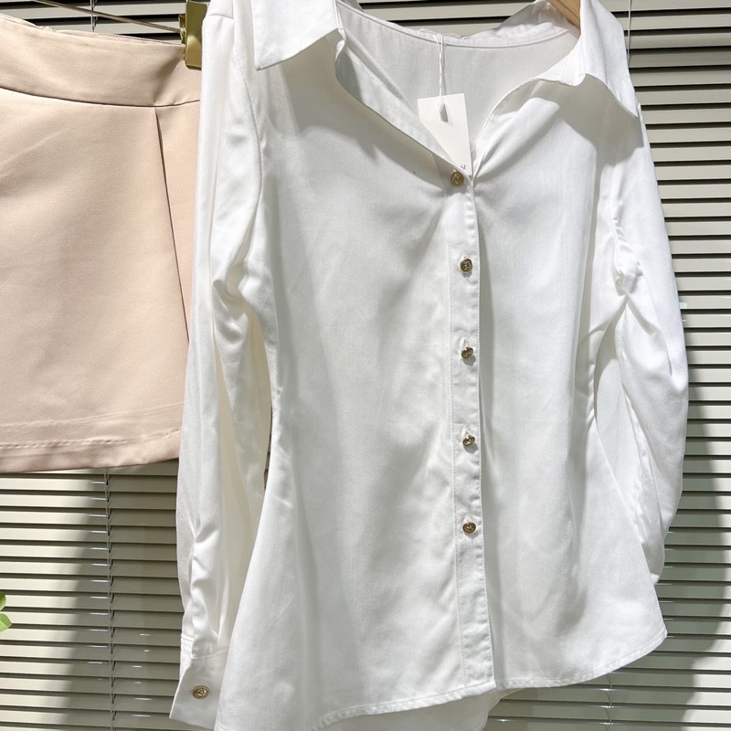 Áo sơ mi cổ V trơn , Peace House Clothing