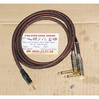 Dây 3.5 ra 2 đầu 6ly vuông dài 1.5m ( điện thoại , máy tính vào micxer )