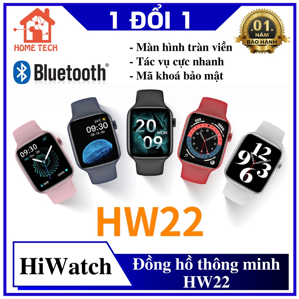 Đồng Hồ Thông Minh Bluetooth Hw22 Seri 6 Mẫu Mới Nhất 2021 Có Tiếng Việt,Cài Mật Khẩu,Nghe Gọi Nhắn Tin Trực Tiếp