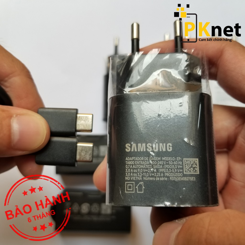 Bộ sạc Samsung 25W Chính Hãng(Kèm cáp) - S22/S21/Note20/S20/Note10/Z Fold/S105G/A52/70/M52 [Bảo hành 12 tháng 1 đổi 1]