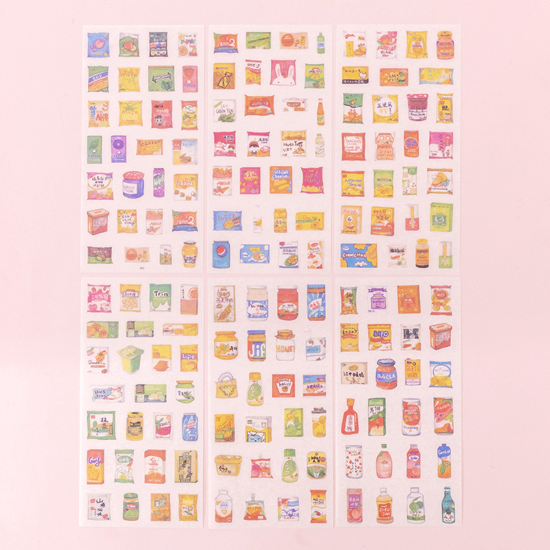 Set 6 tấm nhãn dán trang trí tiện lợi cao cấp