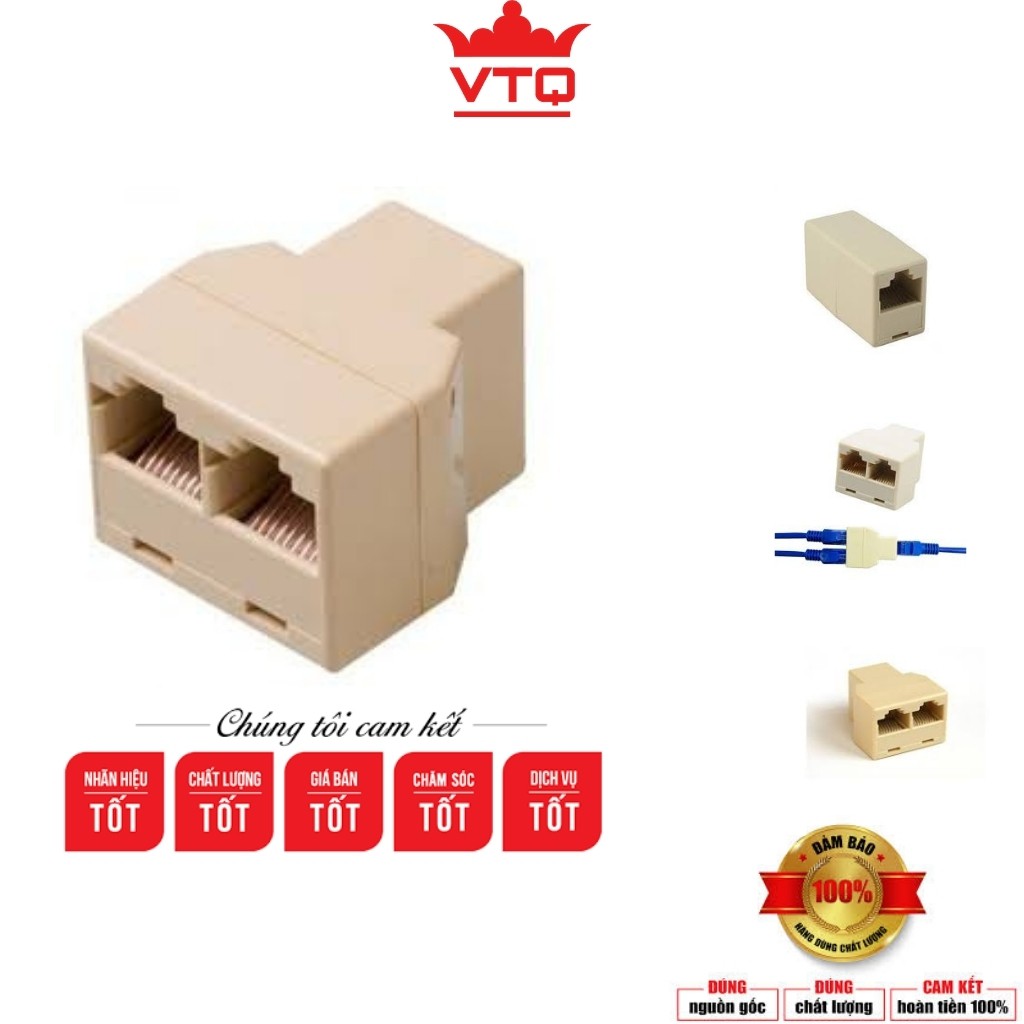 Đầu nối dây mạng đứt RJ45 1 ra 1, 1 ra 2 hàng tốt.shopphukienvtq