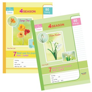 Vở kẻ ngang 4 Season - 80 trang; Ms 819N