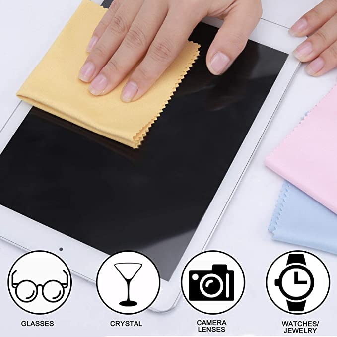 [Randon Color] Khăn Lau Mắt Kính / Màn Hình Điện Thoại / Ống Kính Máy Ảnh Hình Vuông Bằng Sợi Micro