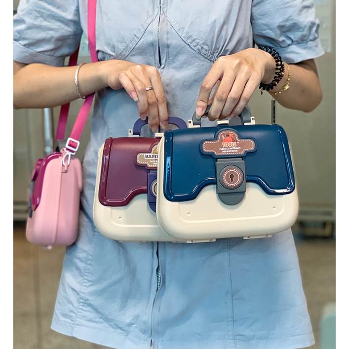Túi Sách Đồ Chơi Cho Bé, Bộ Đồ Nấu Ăn, Bộ Dụng Cụ Sửa Chữa, Bộ Đồ Trang Điêm Có Dây Đeo