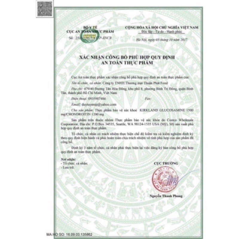 Viên Uống Kirkland Signature Glucosamine 1500mg Chondroitin 220 Viên