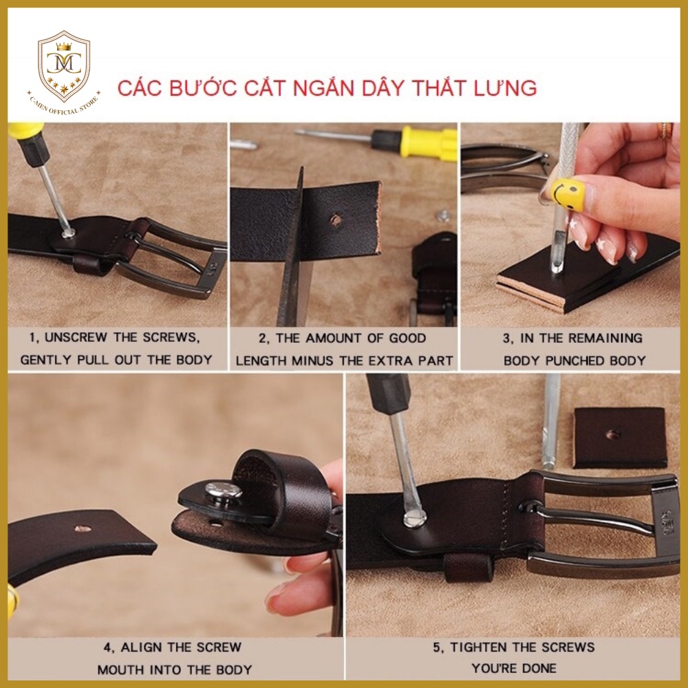 Thắt Lưng Nam Khóa Kim Da Bò Cao Cấp - Dây Lưng Nam Phong Cách Hành Quốc Sang Trọng, Lịch Lãm, Đẳng Cấp