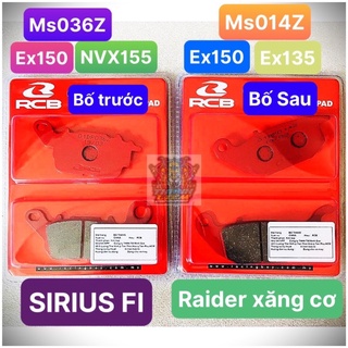 Bố thắng rcb trước và sau cho ex150 , nvx155 , ex135 , sirius xc , raider xc