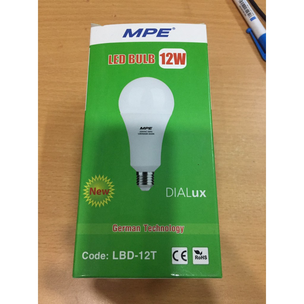 BÓNG LED 12W MPE TRẮNG,VÀNG LBD-12T