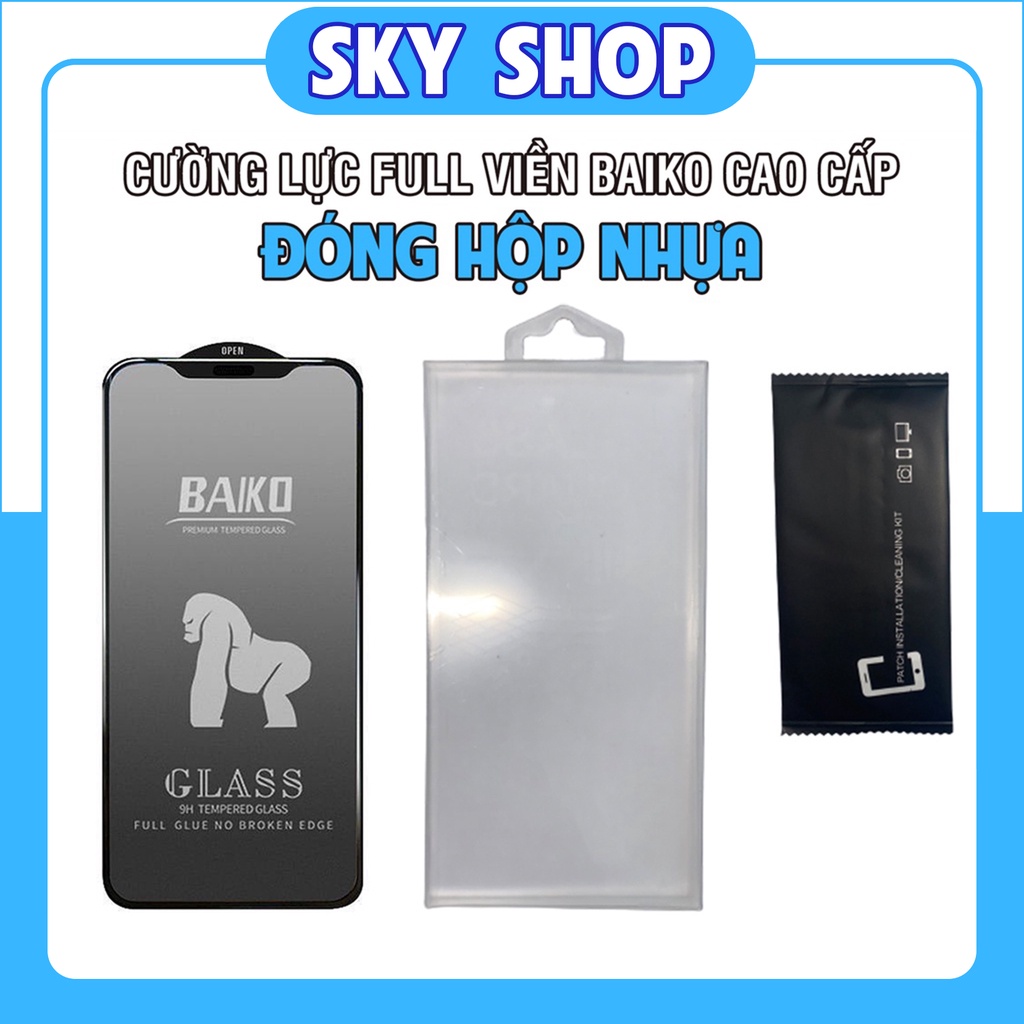 [ĐÓNG HỘP CAO CẤP] Kính cường lực iphone Full Màn KingKong Baiko 6/6s/6plus/7/7plus/8/8plus/x/xr/xs/11/12/13/14/pro/max