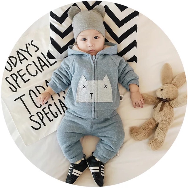 Bộ đồ lót bông Baby city siêu ấm