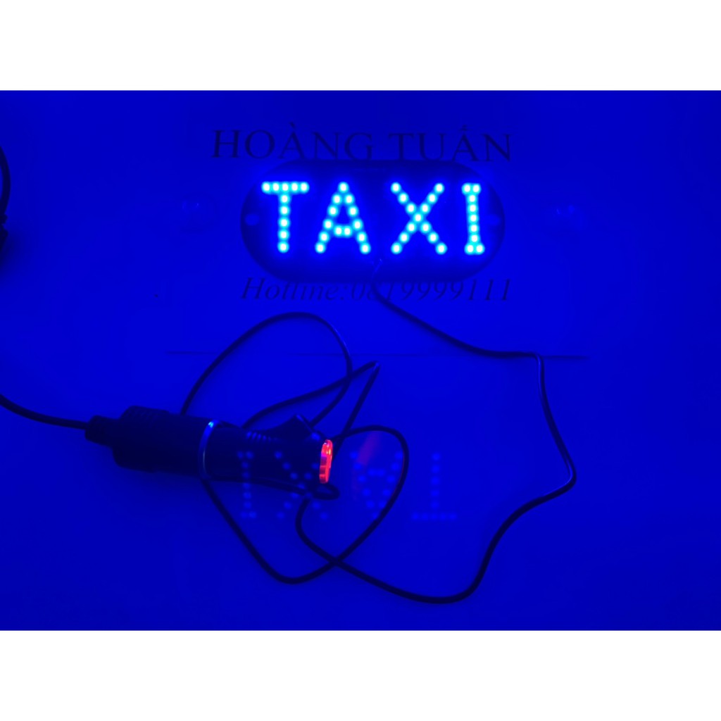 Bảng led TAXI LOẠI 1 cắm tẩu 12V CÓ CÔNG TẮC bật tắt gắn kính 3 màu đèn xanh đỏ trắng đa dạng