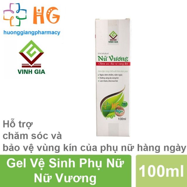 Gel vệ sinh phụ nữ Nữ Vương - Chăm sóc, bảo vệ vùng kín, khô thoáng, giảm ngứa, giảm hôi (Chai 100ml)