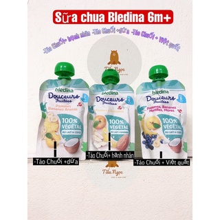 Sữa chua Bledina Douceurs hạnh nhân/dừa cho bé dị ứng đạm bò từ 6M túi vặn 90g