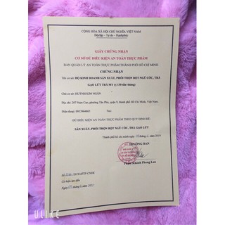 NGŨ CỐC THAI KỲ- BÀ BẦU (có chứng nhận AT vệ sinh thực phẩm)