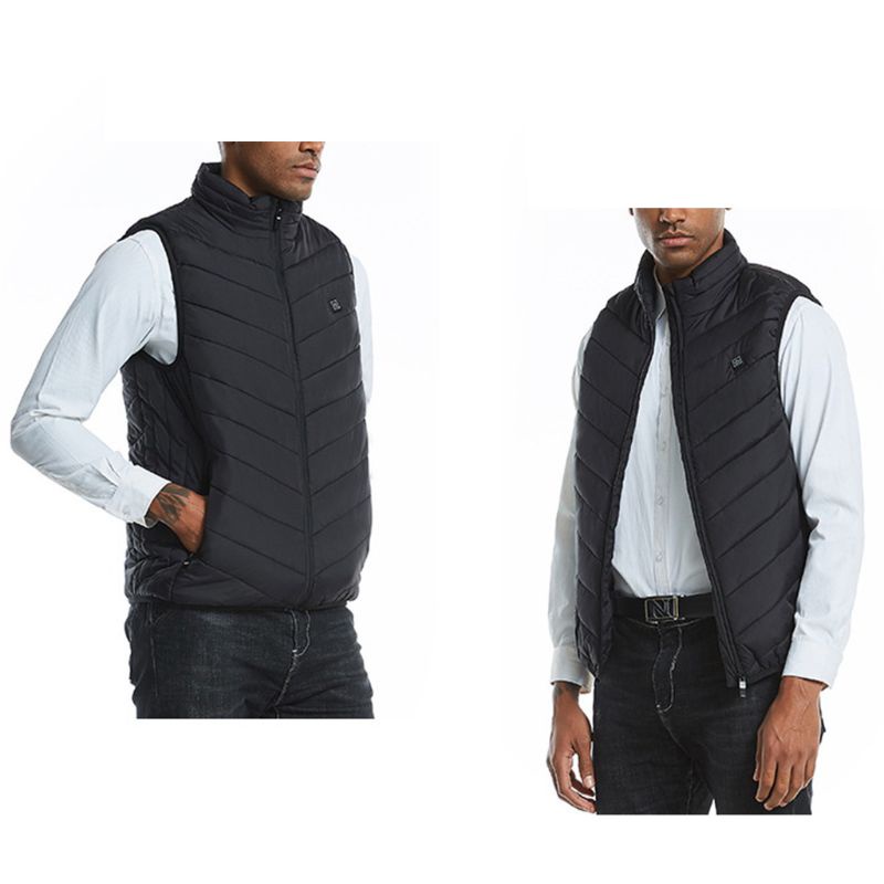 Áo Khoác Không Tay Giữ Ấm Có Thể Sạc Lại Bằng Cổng USB Thời Trang Mùa Đông Cho Nam Nữ