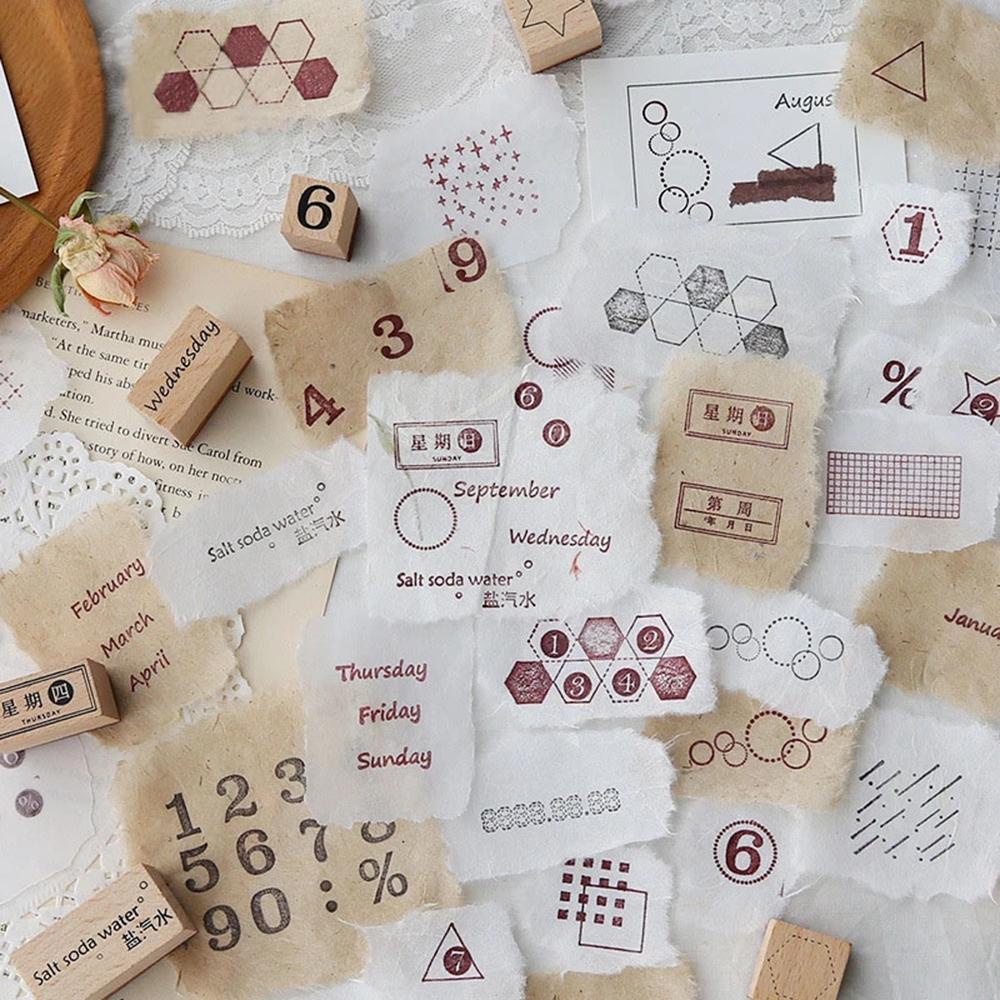 Set 30 Giấy Kraft Pha Trộn Mặt Sau Lưng