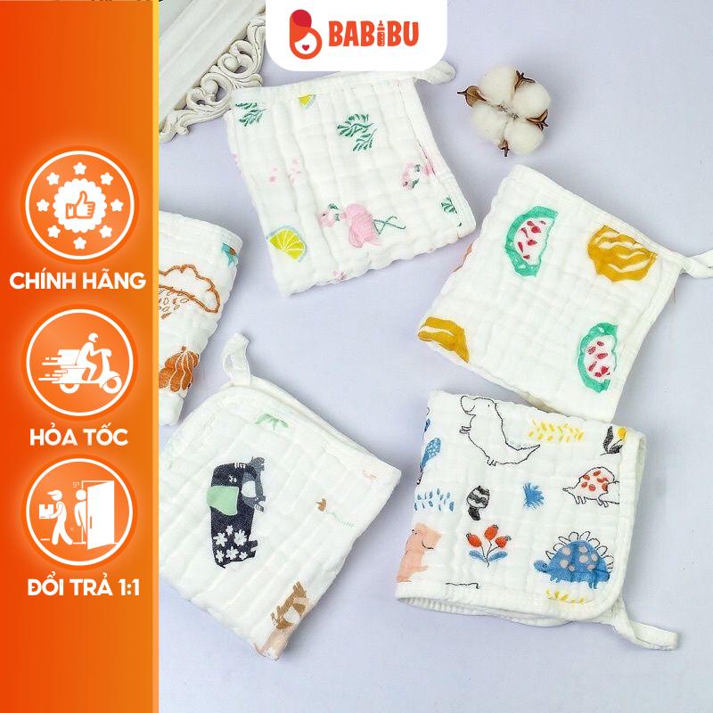 Set 5 Khăn Tam Giác, Khăn Xô 6 Lớp Kiluta Cho Bé Babibu - YXK