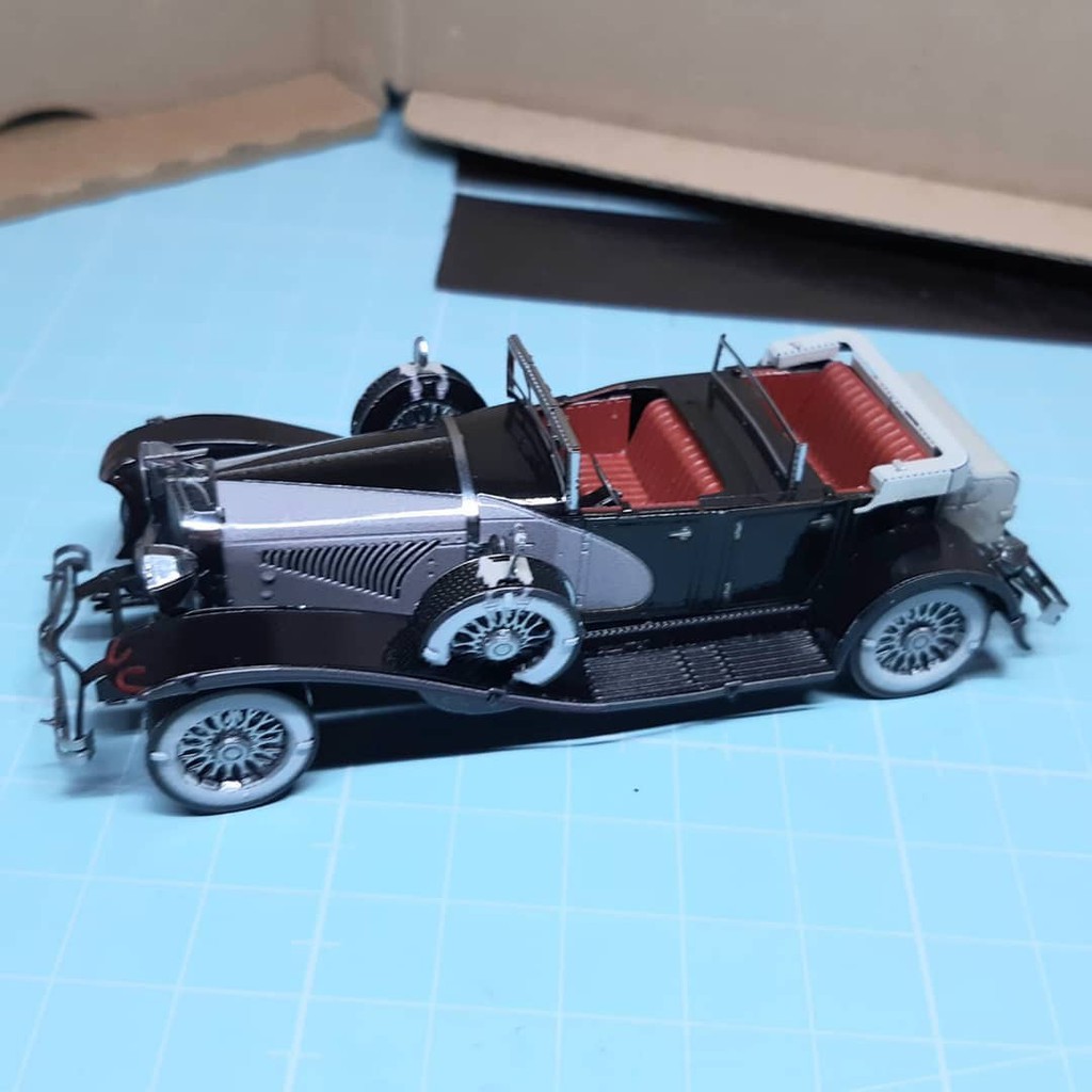 Mô hình 3D kim loại siêu xe hạng sang 1935 Duesenberg Model J, Mô hình lắp ráp 3D thép không gỉ cao cấp- Chưa lắp