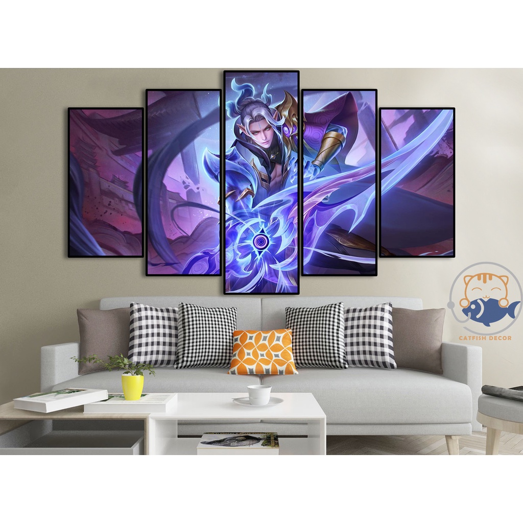 Tranh dán tường decor góc gaming - AOV - Liên Quân mobile - bộ 9