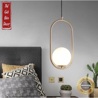 Đèn thả Elip quả cầu Thuỷ tinh dây 2m T015 ,đèn hiện đại thủy tinh
