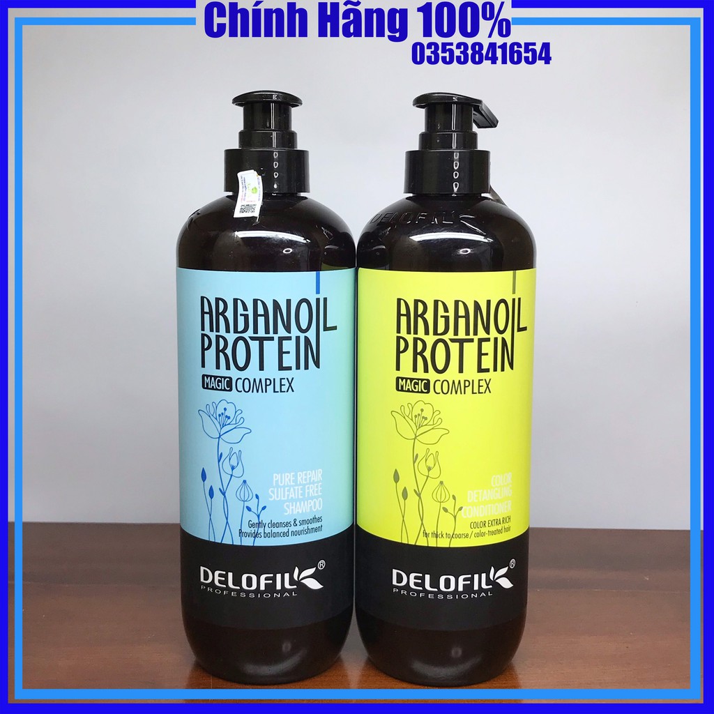 Dầu cặp delofil cặp dầu gội đầu giữ ẩm sâu delofil 800ml, Mỹ phẩm tóc yến nhi DG03