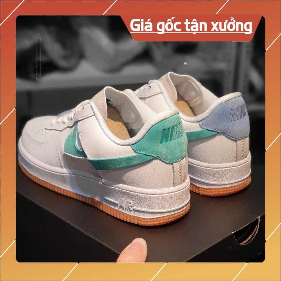 Giày Thể Thao AF1 Gót Xanh Xanh