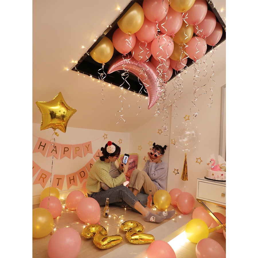 Set bóng bay trang trí sinh nhật bé trai và bé gái (Sang chảnh và dễ làm) chọn mẫu