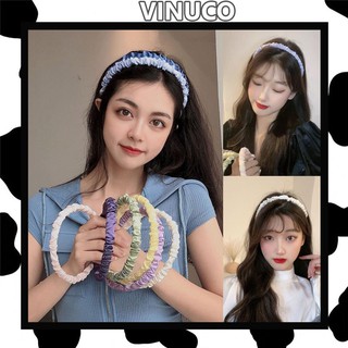 Bờm tóc vải nhún Vinuco bờm tóc vải nhiều màu đơn giản dễ thương BD30