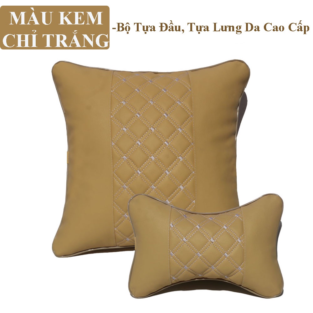 Gối Tựa Đầu Ô Tô, Tựa Lưng Ô Tô, Văn Phòng Da Nappa Cao Cấp Chống Đau Mỏi Cổ, Vai Gáy Khi Lái Xe T08