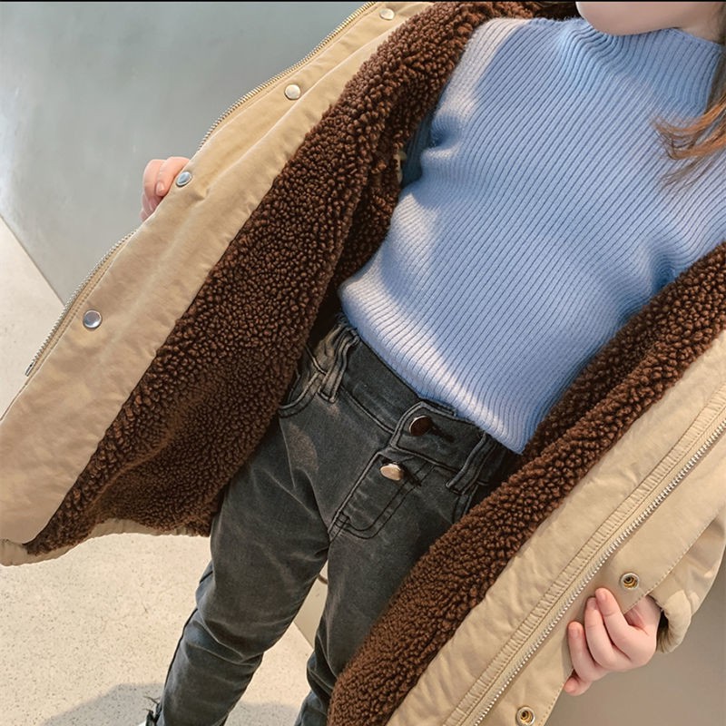 Thời Trang Mùa Xuân Và Mùa Thu Bé Gái Áo Len Cổ Lọ Dài Tay Bé Trai Áo Len Bé Trai Áo Len Cổ Lọ Ấm Áp