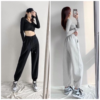Quần nỉ jogger nữ chất nỉ bông dày dặn