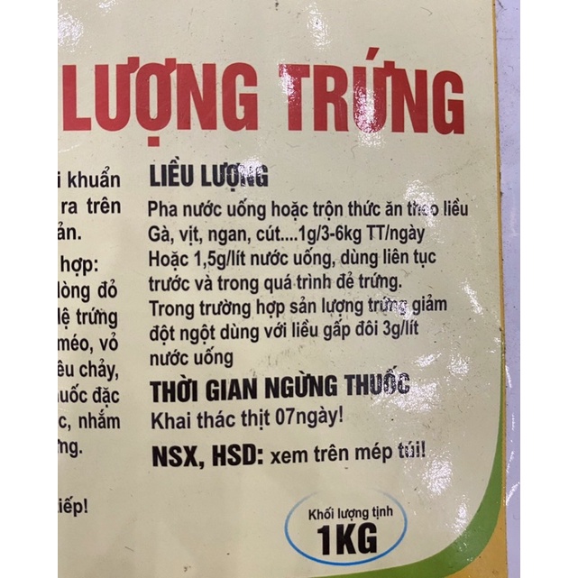 1kg TETRA TRỨNG dùng cho gà vịt cút