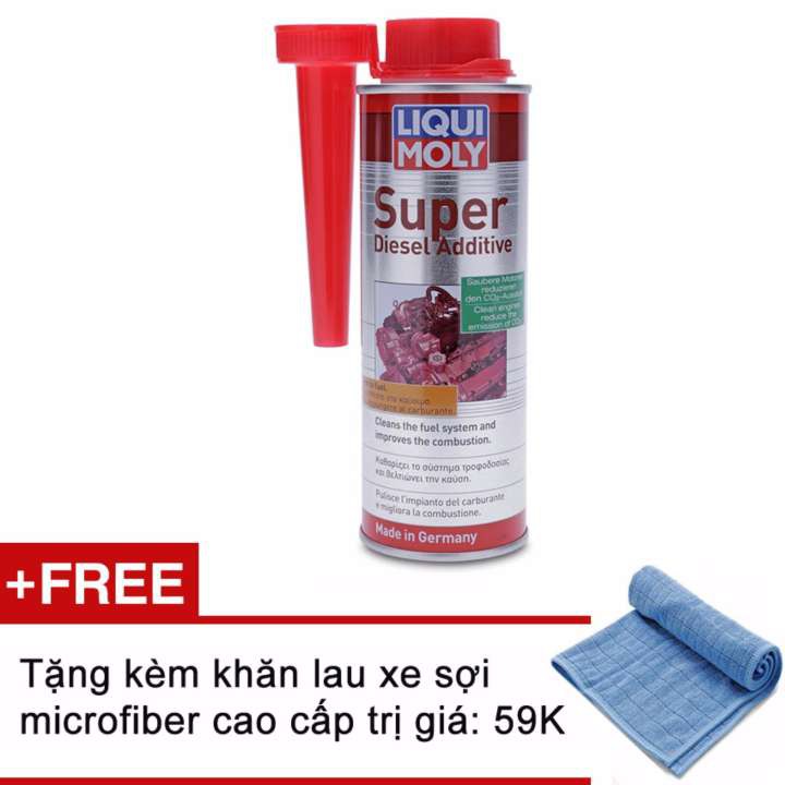 Phụ Gia Súc béc dầu cao cấp Liqui Moly Super Diesel Additive 1806 ( tặng kèm khăn xanh )