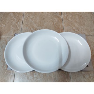 Bộ 6 đĩa sứ cao cấp trắng tinh, dày dặn